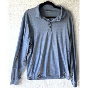 J.Crew Men's Shirt Long Sleeve Size Large‎ 1/4 Pullover Blue Casual Long Sleeve